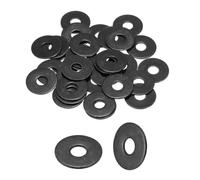 QUARKZMAN Rondelle plate M6 6,5x20x1 mm 30 pièces Acier Inoxydable | 18-8, type 304, métrique, Noir, entretoises et joints d'étanchéité, pour vis boulons usage industriel automobile
