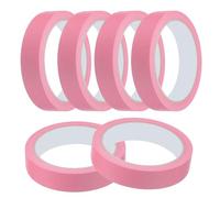 QUARKZMAN Ruban De Masquage 20 mm x 20 Mètres Ruban De Peintre Rose Rubans De Peinture pour DIY Artisanat Arts Dessin Étiquetage Peinture De Voiture Créateurs Enseignants, Lot De 6