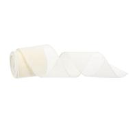 QUARKZMAN Ruban En Toile De Jute Bordure Filée Rubans Crème Blanc 2-1/2 Pouce x 5 Yard Ruban Filé Pour Emballage Cadeau, Nœud, Couronne, Sapin De Noël, Bouquet De Fleurs