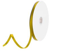 QUARKZMAN Ruban Satin Jaune Doré 6mm 65 Yard(59M) Ruban Cadeau Gros-Grain Fin et Solide en Soie pour Bouquet de Mariage, pour Emballage Cadeau de Saint-Valentin, Nœuds de Boîte à Gâteaux