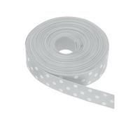 QUARKZMAN Rubans Gros-Grain 25 Yards 1 Pouce Gris avec Pois Blancs Ruban à Nœud Décoration pour Loisirs Créatifs Emballage Cadeau Mariage DIY Fait Main