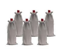 QUARKZMAN Sacs À Bouteille De Vin en Velours, Sacs Cadeaux pour Vin avec Fermeture À Double Cordon Réutilisables, Housses pour Bouteilles De Jaune Clair Cadeaux pour Emménagement