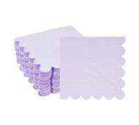 QUARKZMAN Serviettes Cocktail, 100 Pack Violet Clair 2-Ply Serviettes Carrées Jetables 25 x 25 cm Serviettes En Papier Pour Dîner Mariage Bar Fête D'anniversaire Et Utilisation Quotidienne