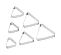 QUARKZMAN Set de Cercles à Gâteau Perforés en Acier Inoxydable Outils | Cercle à Tartelette, Cercle à Mousse Épaissi, pour Pâtisserie Gâteau Dessert, Triangle Antiadhésif Poli
