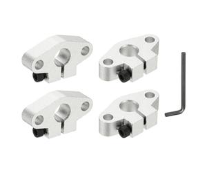 QUARKZMAN SHF10 Support Linéaire En Aluminium Pour Tige De Guidage, Support De Montage Pour Rail Linéaire 10 mm ID, Attache De Guidage Pour Tige De Mouvement Pour Imprimante 3D, Lot De 4