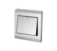 QUARKZMAN Sonnette Pousser Bouton Interrupteur AC 250V 16A Inox 86mmx86mm | Bouton Interrupteur Mur Monté Réarmable Déclencher Pousser pour Quitter pour Accès Contrôle