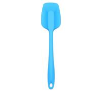 QUARKZMAN Spatule cuillère en silicone Bleu Résistant à la chaleur | Antiadhésif, avec long manche, racloirs flexibles sans couture, pour pâtisserie, mélange, cuisson, retournement