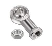 QUARKZMAN SSI12T/K Embout à Rotule de 12 mm avec Filetage Femelle M12x1.75 à Droite, Embout à Rotule en Fonte avec Écrou de Blocage
