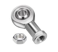 QUARKZMAN SSI8T/K Embout à Rotule de Tige de 8 mm avec Filetage Femelle M8x1.25 à Droite, Embout de Tige en Fonte avec Écrou de Blocage