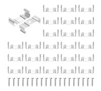 QUARKZMAN Support de Fixation de Tube Fluorescent T8 Clips Bracket Hanger pour Ampoule Led T8 Avec Vis pour Remplacement de Luminaire, Pack de 24