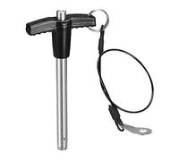 QUARKZMAN T Poignée Verrouillage Pins, 5/16" Épingle Dia. 2-3 /4" Utilisation Longueur Inox Acier Poussoir-Bouton Rapide Déclenchement Épingle avec Lanière Câble (8mm-70mm)