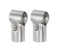 QUARKZMAN T Tuyau Collier Connecteur 2pcs Inox Acier pour OD 30mm | Structural Tuyau Connecteur Chaîne Lien Clôture Pince Coin Raccord Fin Rails Pince Ajustement OD 1-1/4 pouce