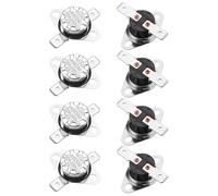 QUARKZMAN Thermostat Ksd301 25°C/77°F 10A Normalement Fermé N.F Réglage Interrupteur de Température à Disque Snap pour Micro-Ondes, Four, Cafetières 8Pcs, Matériau Bakélite