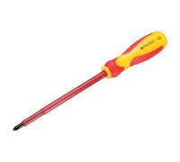 QUARKZMAN Tournevis Isolé 6x150mm PH2 Tournevis Phillips Pointe Magnétique Croix Électricien CR-V Acier avec Poignée Antidérapante pour Réparations Électriques Domestiques et Industrielles,