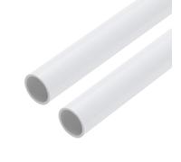 QUARKZMAN Tube Rigide en PVC de 1/2 Pouce, Tuyau Rond, Tuyauterie, Tuyau de Matériel 11mm ID 13mm OD 9" Longueur Blanc Haute Résistance pour Tuyau d'Eau, Artisanat, Manchon de Câble 2Pcs