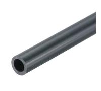 QUARKZMAN Tube Rigide en PVC Tube Rond 4mm ID 6mm OD 20cm Longueur Gris Foncé pour Conduite d'Eau, Artisanat, Manchon de Câble