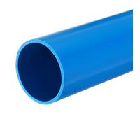 QUARKZMAN Tube Rigide en PVC Tube Rond 57mm ID 63mm OD 33cm de Long Bleu Clair pour Manchon de Câble de Conduite d'Eau