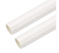 QUARKZMAN Tuyau Conduit PVC 1.3m/51" Longueur 20mm OD Gaine Câble Tube Droit Blanc Pour Installation Câblage Électrique Pack de 2