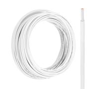 QUARKZMAN UL1007 Fil Solide, 20 Gauge 50FT 300V 20 AWG Fil Electrique Cuivre Etame PVC 80 Degres Haute Temperature Câblage Interne Pour Installations Fixes, Appareils, Blanc
