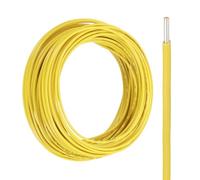 QUARKZMAN UL1007 Fil Solide, 20 Gauge 50FT 300V 20 AWG Fil Electrique Cuivre Etame PVC 80 Degres Haute Temperature Câblage Interne Pour Installations Fixes, Appareils, Jaune