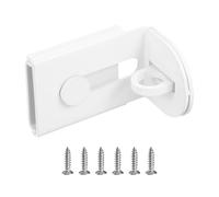QUARKZMAN Verrou Coulissant Pour Porte, 2.39" serrure de sûreté À 90 Degrés, Cadenas D'Angle En Acier Inoxydable Avec Vis Pour Portes Coulissantes/Portes De Grange/Portail, Blanc