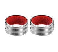 QUARKZMAN Vin Bouteille Colliers 2pcs Inox Acier Vin goute Anneau, 40mmx19mm Étanchéité Anneau goute Bouchons pour Vin Bouteilles, Stop Accessoires pour Bar et Maison (Rouge Argent)
