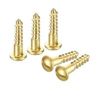 QUARKZMAN Vis à Bois en Laiton M3 x 16mm à Tête Ronde Fendue 40pcs | Vis Autotaraudeuses pour le Travail du Bois