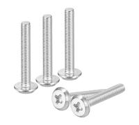QUARKZMAN Vis À Tête Plate Ronde Phillips M3X20mm, 20 Pièces, en Acier Inoxydable 304, Vis À Machine À Tête Phillips, Filetage Complet, Finition Brillante, Boulon de Connexion pour Meubles