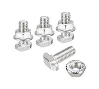 QUARKZMAN Vis en T avec Boulon M8X20mm et Écrous à Bride Hexagonale M8, 20 Ensembles de Boulons en T à Tête de Marteau et Tige en T pour Profilé en Aluminium de Série 30