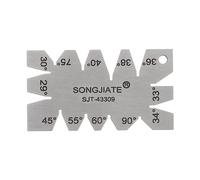 QUARKZMAN Vis Filetage Jauge Coupe Angle Jauge Gabarit 29° à 90° Inox Acier | Plusieurs Angles, Tours Mesure Outil, 2mm Épaisseur