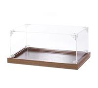 QUARKZMAN Vitrine en Acrylique, Boîte d'Exposition Transparente de 10"x6"x4" à Assembler, Organisateur de Rangement Anti-Poussière pour Figurines de Collection