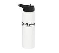 Quartier résidentiel de Retro Script South Bronx, New York, NY Stainless Steel Insulated Water Bottle