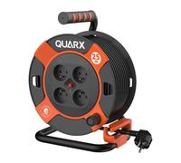 QUARX Enrouleur DIY - 25 m - H05VV-F 3G1.5mm² - Disjoncteur Thermique