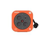 Quarx Enrouleur ménager S-box 12 m, 3 prises 16A + USB A et USB C