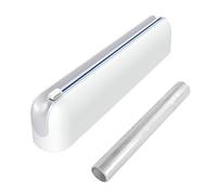 Quasziwa Derouleur Film Alimentaire Magnétique - Distributeur Papier Aluminium et Film avec Lames Tranchantes - Cutter Pour Tiroirs de Cuisine, Distributeur Film Alimentaire Mural avec Film 50m, Blanc