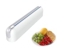Quasziwa Derouleur Film Alimentaire Magnétique - Distributeur Papier Aluminium et Film avec Lames Tranchantes - Coupeur Mural Amélioré, Distributeur Film Alimentaire pour Tiroirs de Cuisine, Blanc