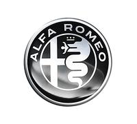 Quattroerre Autocollant 3D Alfa Romeo Logo, Blanc et Noir, 75 mm