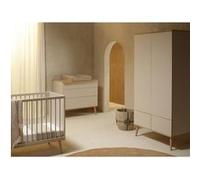 QUAX - Chambre Trio Flow Argile Lit bébé évolutif 70x140cm + Commode + Armoire Argile