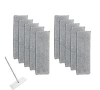 Qubnydg 12 Pieces Mop Remplacement des Tampons, Tampon de Nettoyage Plat | Tampon de Nettoyage Plat en Microfibre, Serpillères de Nettoyage Réutilisables, pour Sol Sec ou Humide Nettoyages