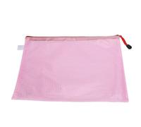 Qudinip 10 Pièces Sacs Transparents en Maille à Fermeture éClair Organisateur de Documents Durable pour Usage de Bureau Dossier de Fichiers A4 en PVC 9,3 X 13,1 Pouces Bleu Clair et Rose (Rose clair)