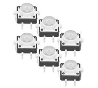 Qudinip 20 Pièces Interrupteur à Bouton-poussoir Tactile avec Lumière LED pour L'électronique et les Appareils 12x12x7.3mm ABS Durable (Blanche)