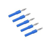 Qudinip Adaptateur de Fiche Banane 4 Mm, Forte connectivité pour Onduleurs et Usage Industriel, Laiton PA, Ensemble de 5 Pièces (Bleue)