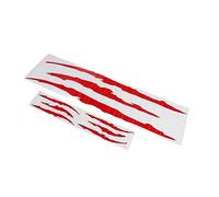 Qudinip Autocollant Universel de Couverture de Capot de Voiture, 2 Pièces, Autocollant Décoratif de Conception de Marque de Griffe pour Véhicules, Auto-adhésif en PVC de qualité Supérieure (Rouge)
