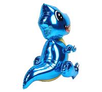 Qudinip Ballons en Forme de Dinosaure, Ballons Gonflables Mignons en Aluminium pour Fête D'anniversaire D'enfant, Taille 80cm, 1 unité (Bleue)