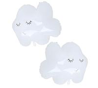 Qudinip Ballons Nuages en Feuille D'Aluminium avec Visage pour Décoration de Fête Intérieure et Extérieure, Lot de 2