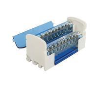 Qudinip Boîte de Distribution de Bornes Boîte de Jonction électrique Compacte à 2 étages pour Armoire PA Nylon Ignifuge 125A 500V 2 Entrées 20 Sorties