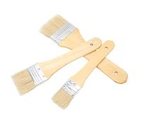 Qudinip Brosse à Teinture en Bois Fiable, 3 Pièces, pour Peindre Les Murs, Les Sols, Les Meubles, Poignées Durables en Bois de Bouleau
