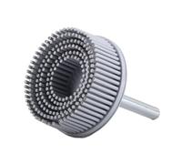 Qudinip Brosse de Polissage à Disque à Poils de 2 Pouces, Caoutchouc émeri Durable pour L'élimination de la Rouille et la Finition du Métal, 1 Pièce (Blanche)