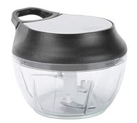Qudinip Broyeur à Ail Multifonctionnel, Hachoir Manuel pour la Cuisine, Plastique et Acier Inoxydable, 14x10cm, Noir