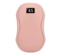 Qudinip Chauffe-Mains électrique, Batterie Externe Portable, Rechargeable, avec Chauffage Double Face, pour Les Voyages d'hiver, 6000mAh (Rose)